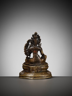Lot 673 - A GILT COPPER REPOUSSÉ FIGURE OF TARA, NEPAL, 18TH-19TH CENTURY