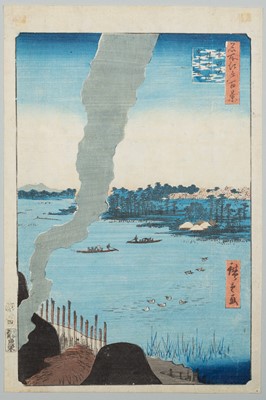 Lot 841 - UTAGAWA HIROSHIGE: TILE KILNS AND HASHIBA FERRY, SUMIDA RIVER