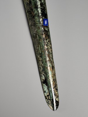 Lot 716 - A LARGE LURISTAN BRONZE SWORD, LATE 2ND TO EARLY 1ST MILLENNIUM BC