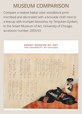 Lot 221 - TENJUKAN GYOKEN: SURIMONO OF A SPHERICAL CENSER WITH PASSION FLOWERS