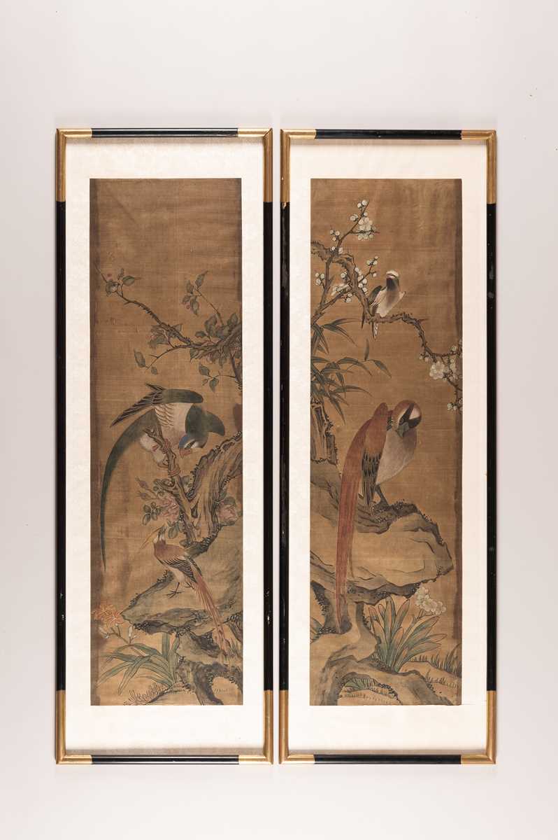 TWO PAINTINGS OF BIRDS, QING