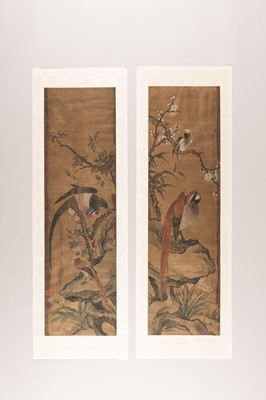 TWO PAINTINGS OF BIRDS, QING