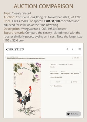 Lot 379 - WANG XUETAO (1903-1982): ‘ROOSTER’