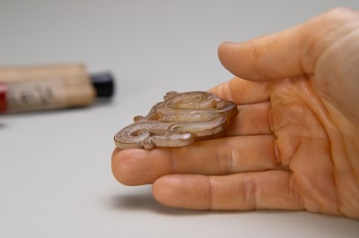 Lot 836 - A JADE ‘CHILONG’ PENDANT, EASTERN ZHOU DYNASTY