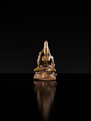 Lot 287 - A SMALL BRONZE FIGURE OF SRI DEVI