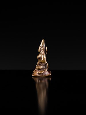 Lot 287 - A SMALL BRONZE FIGURE OF SRI DEVI