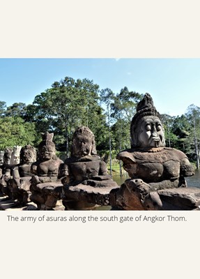 Lot 709 - A SANDSTONE BUST OF A DEMON, ASURA, ANGKOR PERIOD