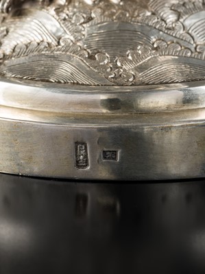 Lot 989 - A LARGE ‘DRAGON-CARP’ EXPORT SILVER CUP BY LIANG SHENG