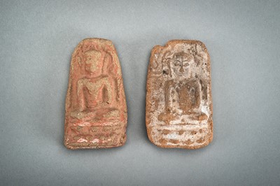 A GROUP OF SIX CLAY VOTIVE PLAQUES, 19TH CENTURY