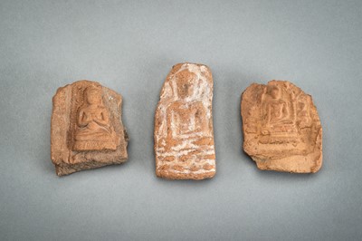 A GROUP OF SEVEN CLAY VOTIVE PLAQUES, 19th CENTURY