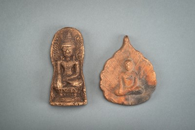 A GROUP OF SIX CLAY VOTIVE PLAQUES, 19th CENTURY