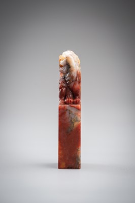 Lot 65 - A ‘BUDDHIST LION’ SOAPSTONE SEAL, QING
