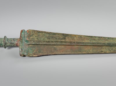Lot 626 - A LURISTAN BRONZE SWORD, 1ST MILLENNIUM BC
