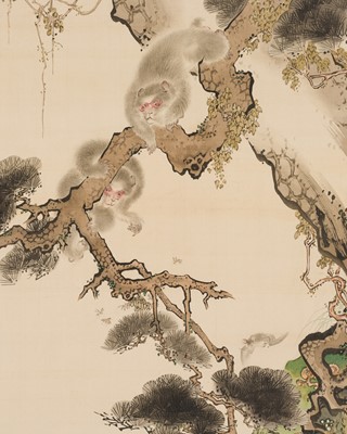 SHIBATA ZESHIN (1807-1891): RUSU MOYO (ABSENT MOTIF) FOR FUKUROKUJU
