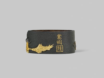 Lot 321 - NARA TOSHINORI: A FINE NARA SCHOOL SHAKUDO FUCHI DEPICTING KANZAN AND JITTOKU