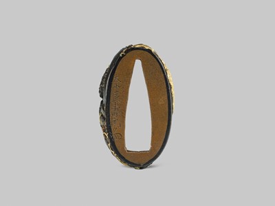 Lot 321 - NARA TOSHINORI: A FINE NARA SCHOOL SHAKUDO FUCHI DEPICTING KANZAN AND JITTOKU