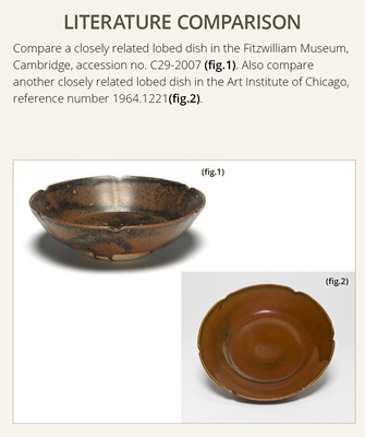 Lot 159 - A BROWN-GLAZED FOLIATE-RIMMED DISH, LIAO TO EARLY SONG DYNASTY