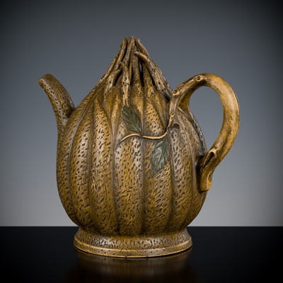 Lot 296 - A YIXING ‘BUDDHA HAND’ CADOGAN TEAPOT, CHINA, DATED 1929