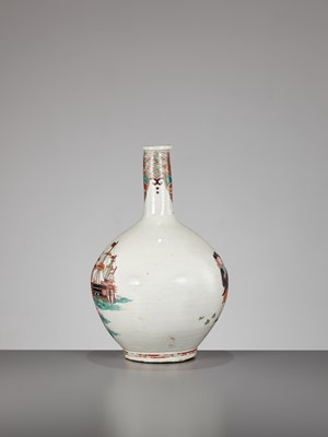 Lot 130 - A RARE IMARI ‘BLACK SHIP’ VASE