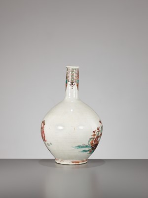 Lot 130 - A RARE IMARI ‘BLACK SHIP’ VASE