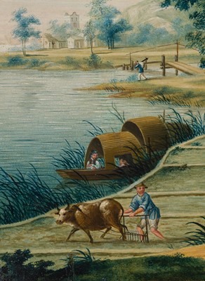 Lot 368 - ‘LANDSCAPE WITH PLOUGHMAN’, EX JOHN LE CARRÉ COLLECTION