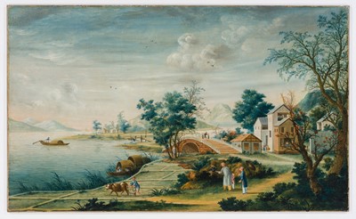 Lot 368 - ‘LANDSCAPE WITH PLOUGHMAN’, EX JOHN LE CARRÉ COLLECTION