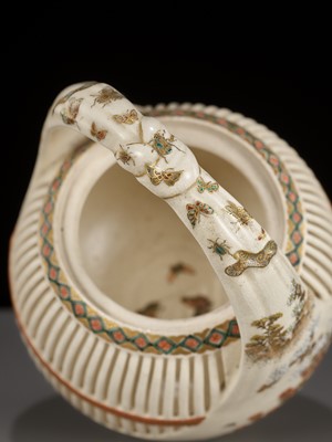 Lot 135 - A FINE SATSUMA CERAMIC INCENSE BURNER (KORO)