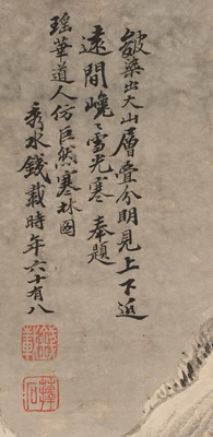 Lot 364 - HONG WU (1743-1811): ‘LANDSCAPE AFTER JURAN', DATED 1804