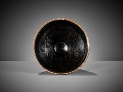 Lot 144 - A CIZHOU SILVER-DECORATED AND BLACK-GLAZED TEA BOWL, SOUTHERN SONG OR JIN DYNASTY