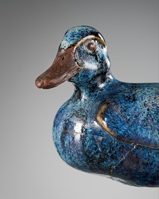 A SHIWAN WARE FIGURE OF A DUCK, CHINA, 19TH CENTURY OR EARLIER