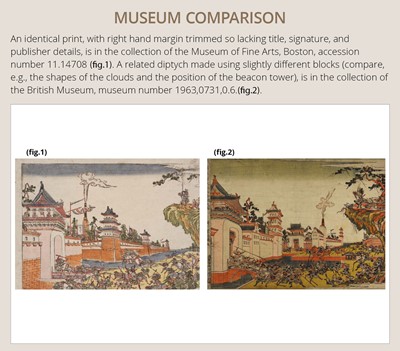 Lot 202 - UTAGAWA TOYOHARU: THE BATTLE OF JIUXIAN-SHAN IN CHINA