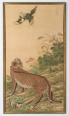 Lot 369 - ‘LEOPARD AND MAGPIES’, EX ADOLPHE STOCLET COLLECTION
