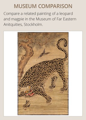 Lot 369 - ‘LEOPARD AND MAGPIES’, EX ADOLPHE STOCLET COLLECTION