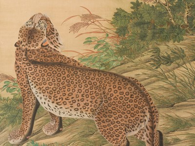 Lot 369 - ‘LEOPARD AND MAGPIES’, EX ADOLPHE STOCLET COLLECTION