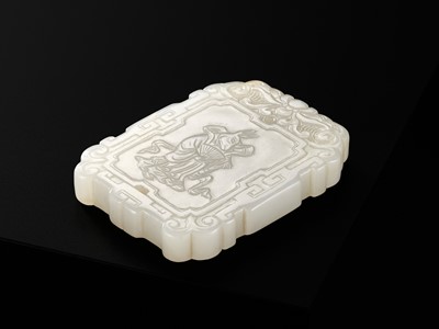 Lot 31 - A WHITE JADE ‘RABBIT’ ZODIAC PENDANT, CHINA, 18TH CENTURY
