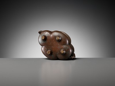 Lot 113 - A SMALL QUATREFOIL ‘ELEPHANT’ BRONZE INCENSE BURNER, EARLY QING DYNASTY