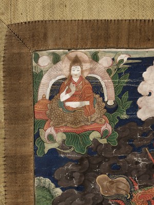 Lot 198 - A THANGKA DEPICTING RUDRA CHAKRIN, THE LAST KULIKA KING OF SHAMBHALA, TIBET, 18TH-19TH CENTURY