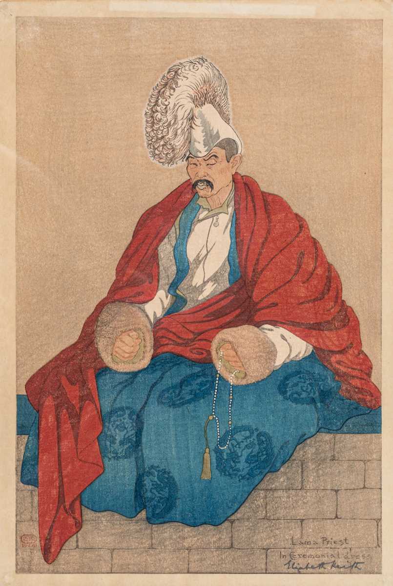 Lot 671 - ELIZABETH KEITH: LAMA PRIEST IN CEREMONIAL DRESS, 1924