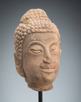 AN AYUTTHAYA-STYLE STONE HEAD OF BUDDHA