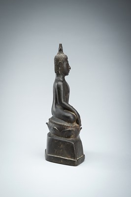 Lot 1413 - A BRONZE FIGURE OF BUDDHA SHAKYAMUNI