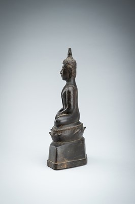 Lot 1413 - A BRONZE FIGURE OF BUDDHA SHAKYAMUNI