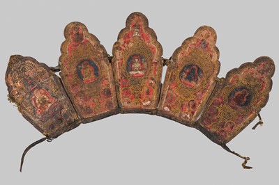 A RITUAL CROWN OF A LAMA, 15TH CENTURY