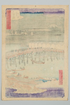 Lot 210 - UTAGAWA HIROSHIGE: NIHONBASHI, VIEW OF DAWN CLOUDS