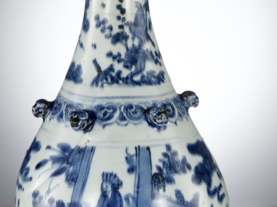 Lot 87 - A LARGE BLUE AND WHITE SIX-TUBE ARROW VASE, TOUHU, MING DYNASTY
