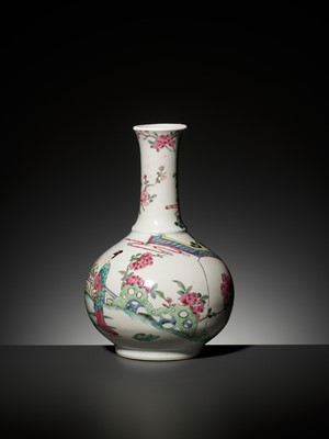 Lot 535 - A FAMILLE ROSE POURING VESSEL (KENDI) WITH ATTENDANTS IN A LANDSCAPE, YONGZHENG PERIOD