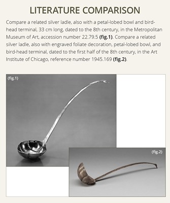 Lot 158 - A LARGE AND FINE SILVER LADLE, TANG DYNASTY