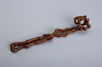 Lot 715 - A ROOT WOOD RUYI SCEPTER, 19TH CENTURY