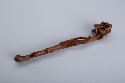 Lot 715 - A ROOT WOOD RUYI SCEPTER, 19TH CENTURY