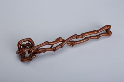 Lot 715 - A ROOT WOOD RUYI SCEPTER, 19TH CENTURY