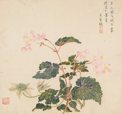 Lot 54 - ZHIJI XIN: ‘FLOWERS’, DATED 1886
